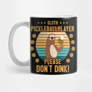 Funny Pickleball Player Gift Sloth Mug